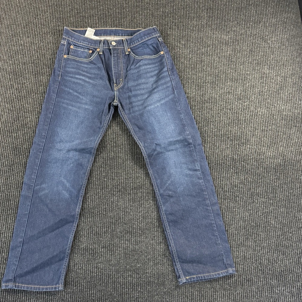 Levi's 505 Regular Fit Straight Leg Jeans Blue 32x30 Mens Denim Dark Wash